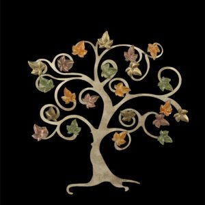 Albero della vita avorio (arancio, rame , oro , verde)